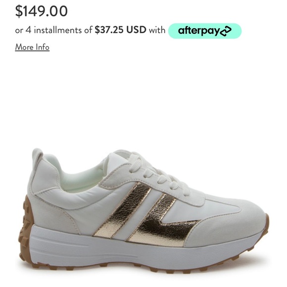 Women's White and Gold Sneakers by j/slides retail 150$ - Picture 9 of 9